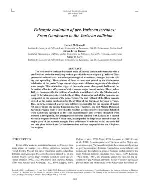 Paleozoic Evolution of Pre-Variscan Terranes: from Gondwana to the Variscan Collision