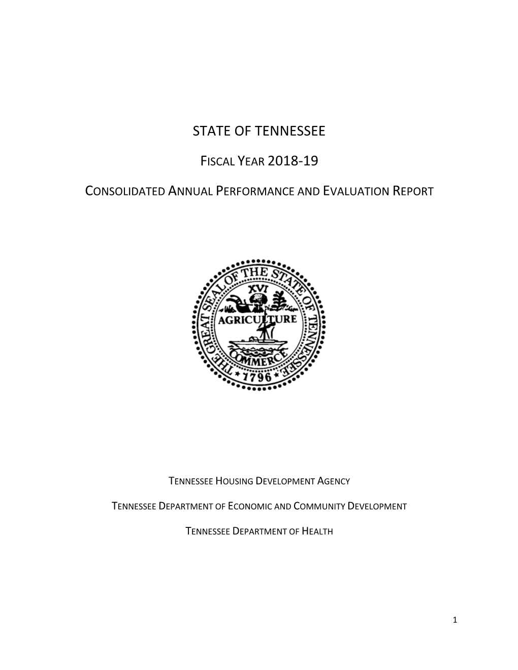 State of Tennessee Fiscal Year 2018-19