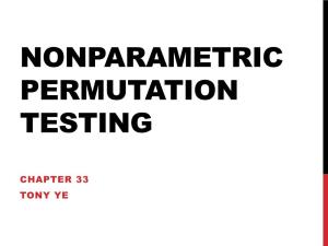 Nonparametric Permutation Testing