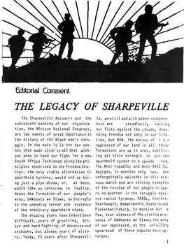 The Legacy of Sharpeville