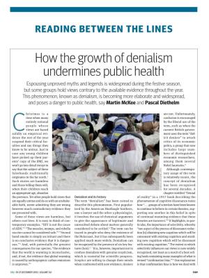 How the Growth of Denialism Undermines Public Health