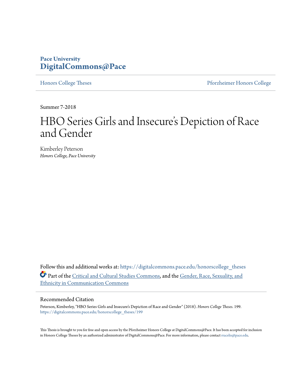 HBO Series Girls and Insecure's Depiction of Race and Gender