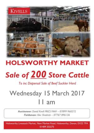 Sale of 200 Store Cattle to Inc Dispersal Sale of Beef Suckler Herd