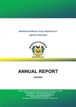 Annual Report 2008 T0 2009