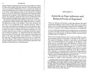 Aristotle on Sign-Inference and Related Forms Ofargument