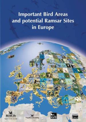 Important Bird Areas and Potential Ramsar Sites in Europe