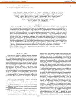 THE SPITZER C2d SURVEY of WEAK-LINE T TAURI STARS. I. INITIAL RESULTS Deborah L