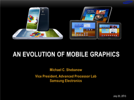 An Evolution of Mobile Graphics
