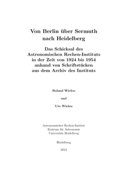 Von Berlin Über Sermuth Nach Heidelberg