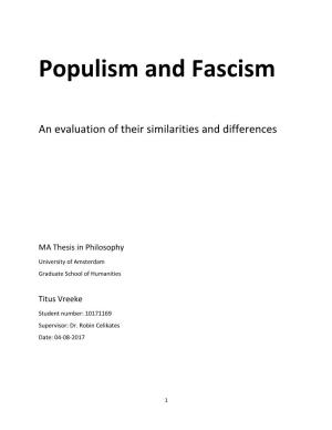 Populism and Fascism