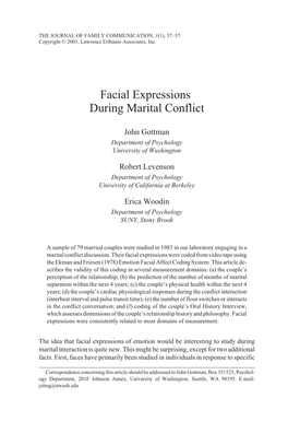 Facial Expressions During Marital Conflict