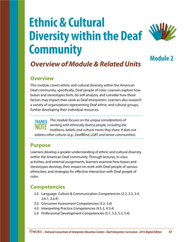Ethnic & Cultural Diversity Within the Deaf Community