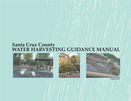 Santa Cruz County WATER HARVESTING GUIDANCE MANUAL