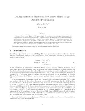 On Approximation Algorithms for Concave Mixed-Integer Quadratic Programming