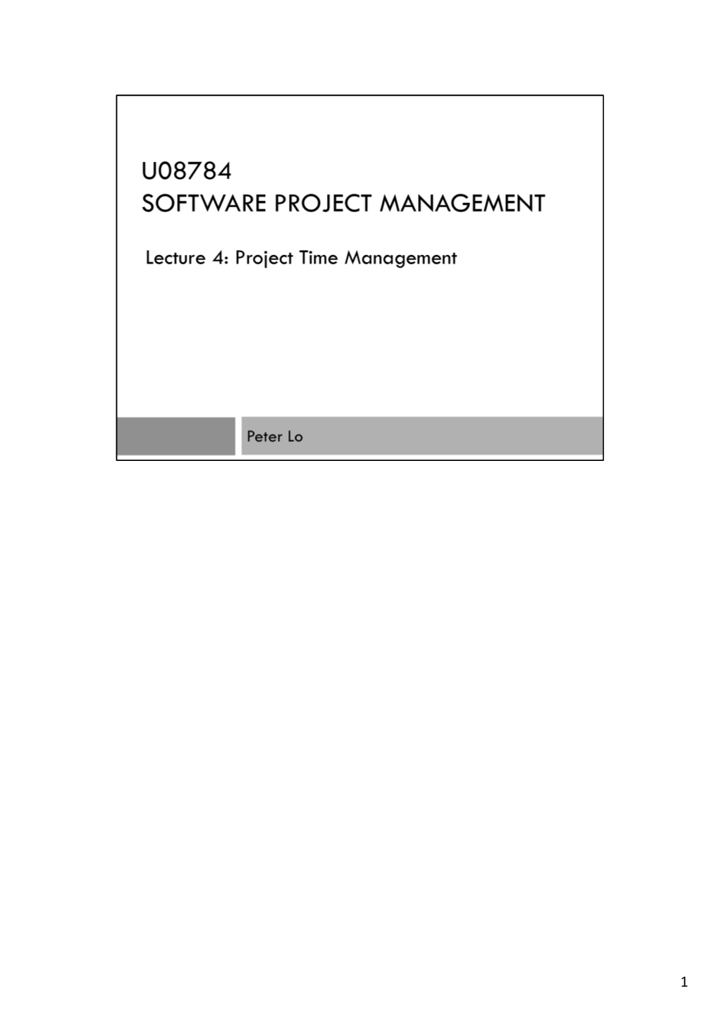 Project Time Management Start with Planning by the Project Management Team (Not Shown As a Discrete Process)