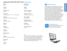 Ideacentre AIO 520 (22") Intel F0D500C9PB