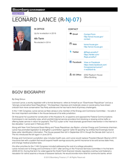 Leonard Lance (R-Nj-07)