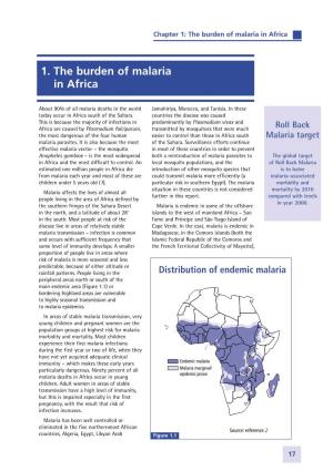 1. the Burden of Malaria in Africa