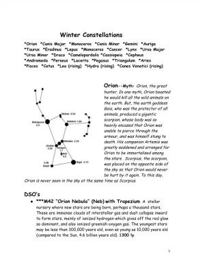 Winter Constellations