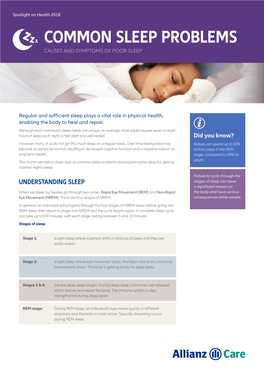 Common Sleep Problems Causes and Symptoms of Poor Sleep