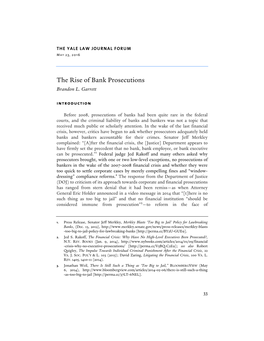 The Rise of Bank Prosecutions Brandon L