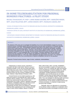 In-Home Telerehabilitation for Proximal Humerus