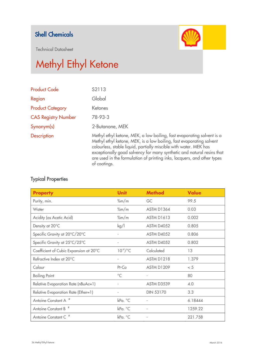 Methyl Ethyl Ketone