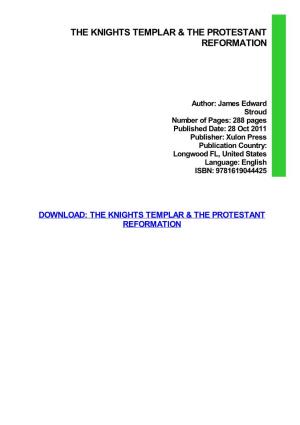 The Knights Templar & the Protestant Reformation Download Free