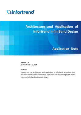 Architecture and Application of Infortrend Infiniband Design