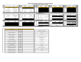 Otter Street Pond Hockey Natioanls Tournament Schedule