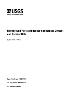 Background Facts and Issues Concerning Cement and Cement Data