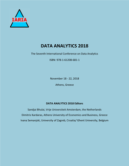 DATA ANALYTICS 2018 Proceedings