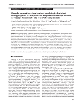 Molecular Support for a Basal Grade of Morphologically