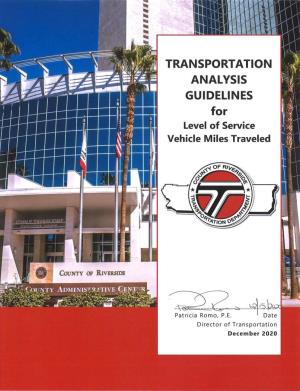Traffic Impact Analysis Preparation Guide