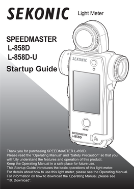 L-858D L-858D-U Startup Guide