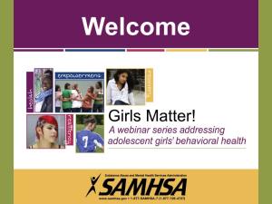 A Webinar Series Addressing Adolescent Girls' Behavioral Health