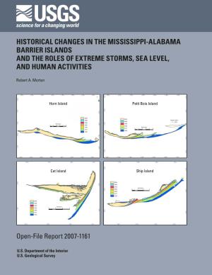 Historical Changes in the Mississippi-Alabama Barrier Islands and the Roles of Extreme Storms, Sea Level, and Human Activities