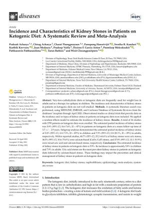 Incidence and Characteristics of Kidney Stones in Patients on Ketogenic Diet: a Systematic Review and Meta-Analysis