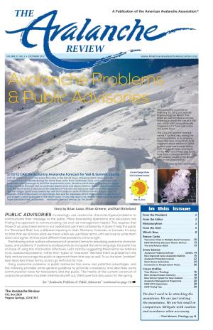 Avalanche Problems & Public Advisories