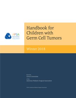 Handbook for Children with Germ Cell Tumors