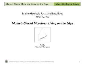 Geologic Site of the Month: Maine's Glacial Moraines: Living on the Edge