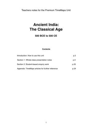 Ancient India Teachers Notes