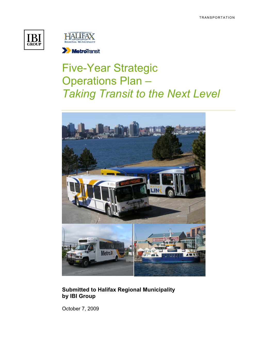 Metro Transit Five-Year Strategic Operations Plan