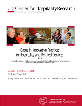 Cases in Innovative Practices in Hospitality and Related Services