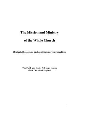 The Mission and Ministry of the Whole Church