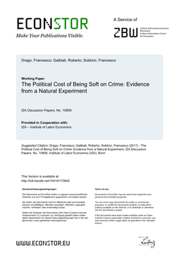 The Political Cost of Being Soft on Crime: Evidence from a Natural Experiment