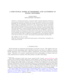 A Structural Model of Homophily and Clustering in Social Networks