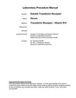 Lab 06 Transferrin Receptor