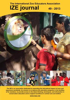The International Zoo Educators Association IZE Journal 49 - 2013