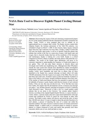 NASA Data Used to Discover Eighth Planet Circling Distant Star